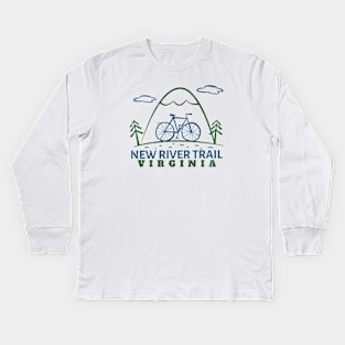 New River Trail, Virginia Kids Long Sleeve T-Shirt